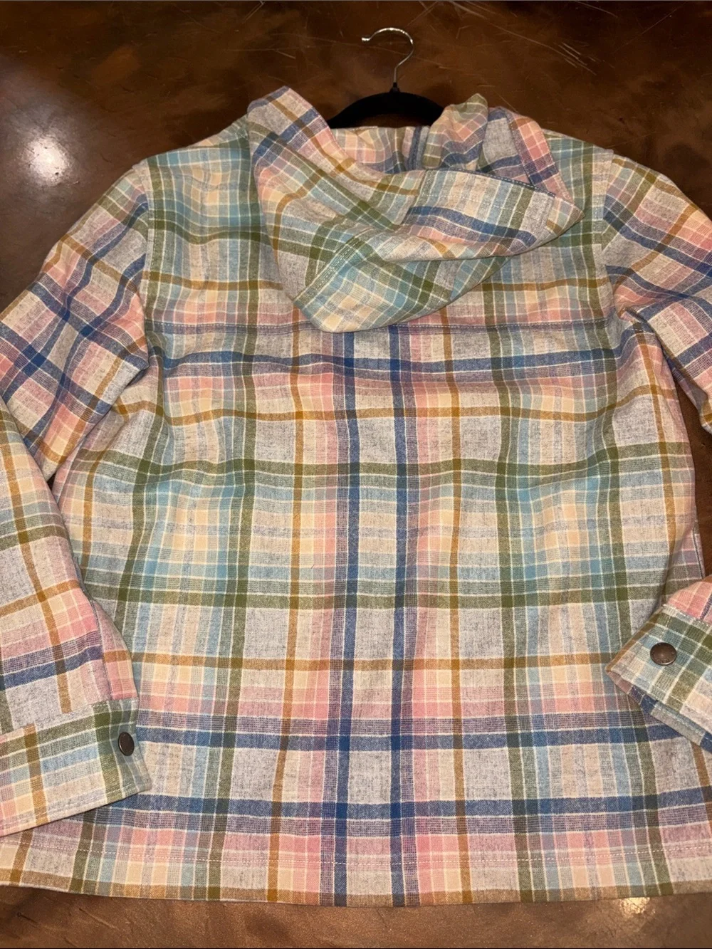 Pendleton virgin wool plaid hooded jacket w/pockets NWT Small $278 - Picture 5 of 5
